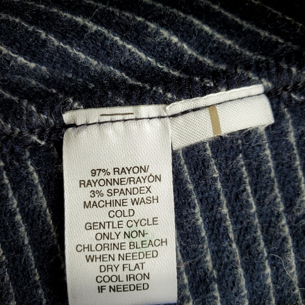 Lou&Grey Sz XS Navy & White Striped Open Jacket - Picture 6 of 6